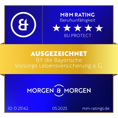 Gesamtrating Morgen & Morgen Berufsunfähigkeitsversicherung BU PROTECT