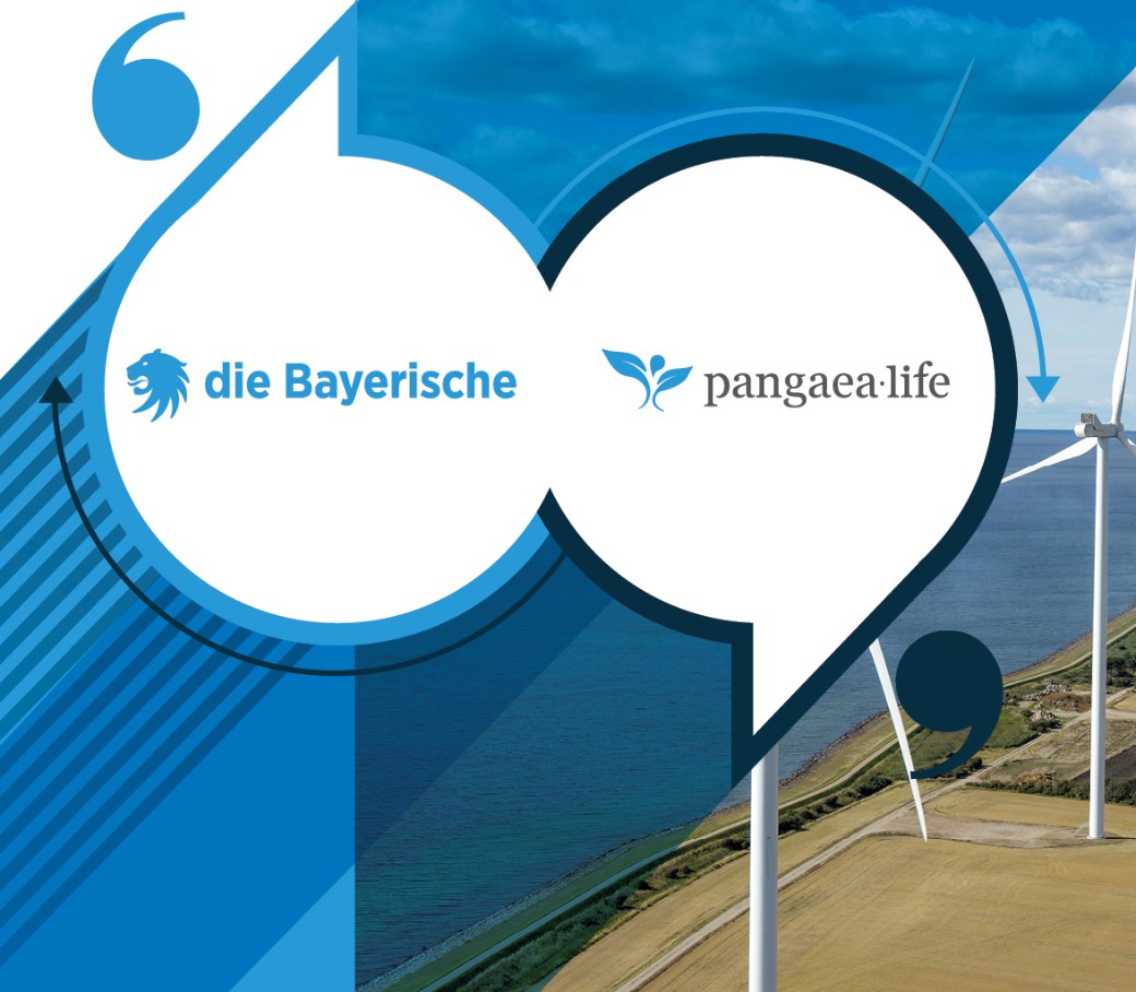 Titelgrafik für eine gemeinsame Kampagne von "die Bayerische" und "Pangaea Life"