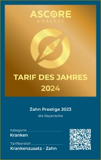 Ascore Siegel Tarif des Jahres Zahnzusatzversicherung