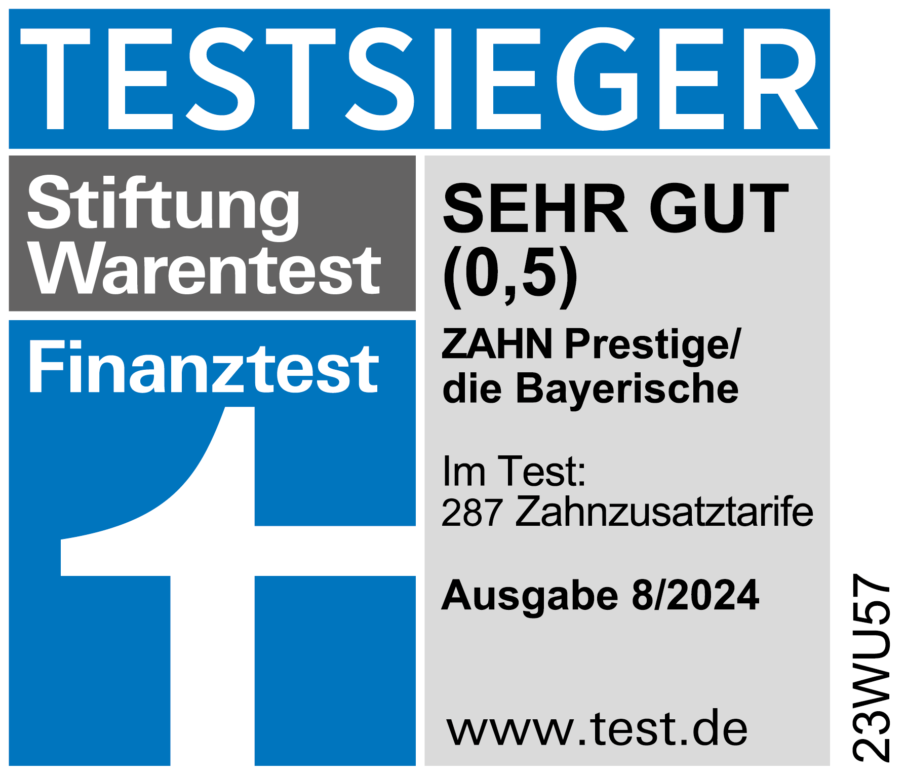 Zahn Prestige der Bayerischen: Testsieger bei Stiftung Warentest Ausgabe 8/2024