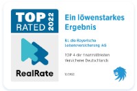 Rating-Siegel RealRate zur Finanzstärke der Bayerischen